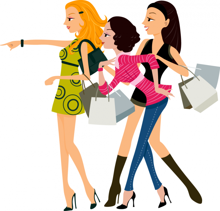free vector Women vector fashion shopping